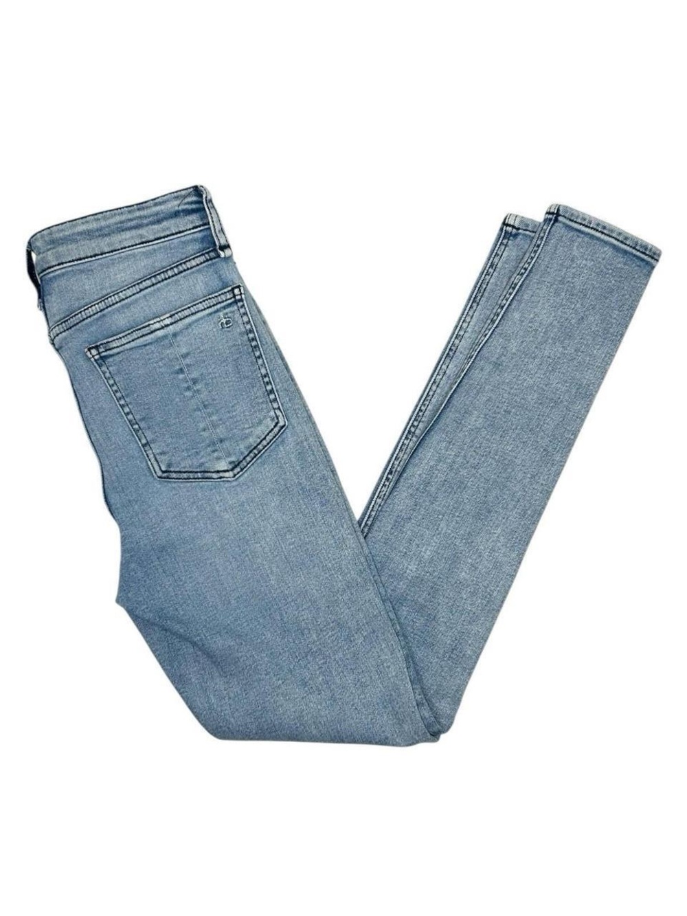 Rag & Bone High -Rise Light Blue Skinny Jeans - Picture 2 of 4